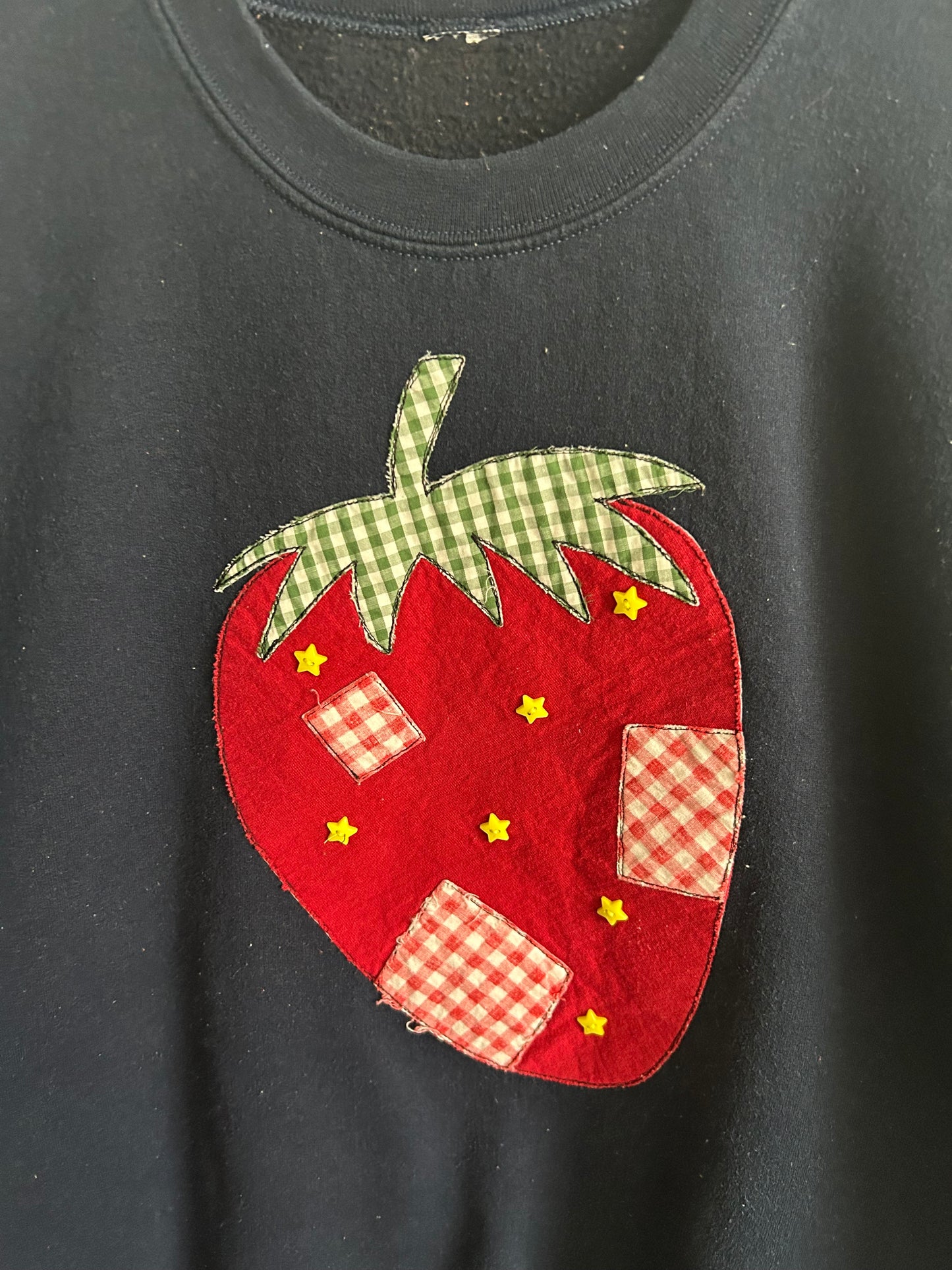 Patchwork Strawberry Sweatshirt
