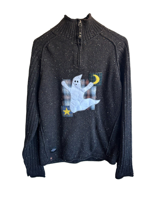 Plaid Patchy Ghost Sweater